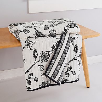 Levtex Home Tanzie Black Quilted Throw