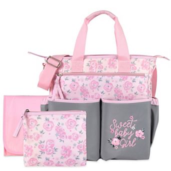 Baby Essentials Diaper Bag Tote 3 pc Set with Changing Station