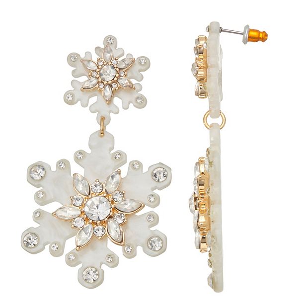 Snowflake on sale earrings kohls