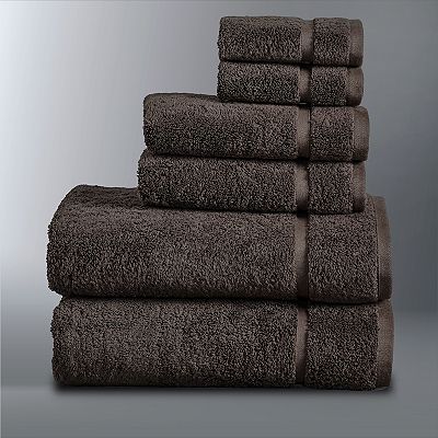 Simply Vera Vera Wang Vera Egyptian Cotton 6-piece Towel Set in Espresso