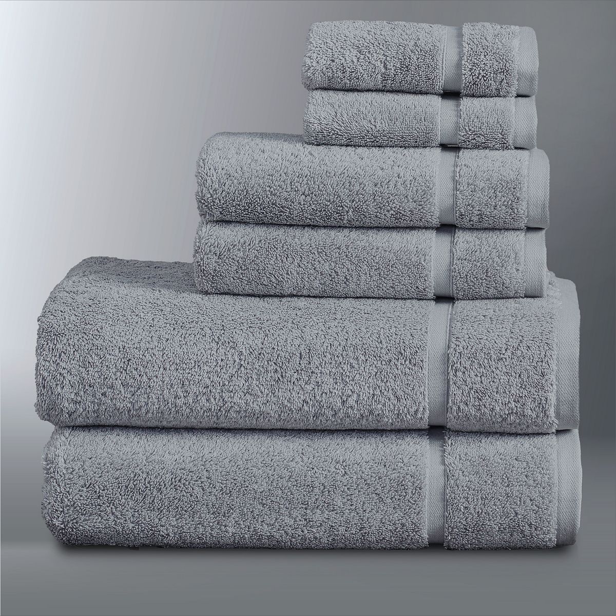Simply Vera Vera Wang Vera Egyptian Cotton 6-piece Towel Set - Silver