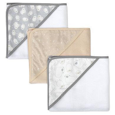 Baby Essentials 6-piece Hooded Baby Bath Towel & Wash Cloth Set