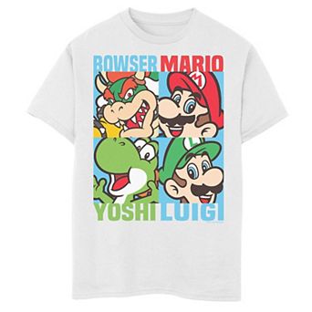 Boys 4-7 Super Mario, Bowser, Yoshi, & Luigi Short Sleeve Graphic Tee