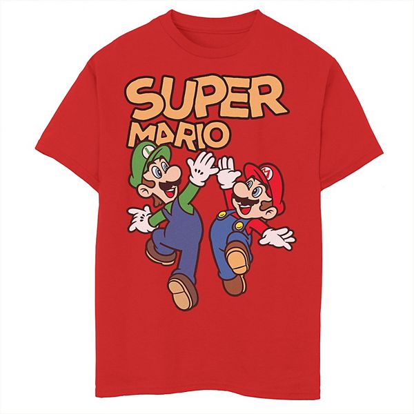 Boys 4-7 Super Mario Bros And Luigi Short Sleeve Graphic Tee