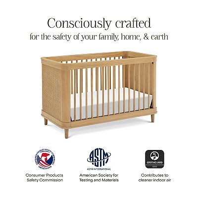 Namesake Marin Cane 3-in-1 Convertible Crib