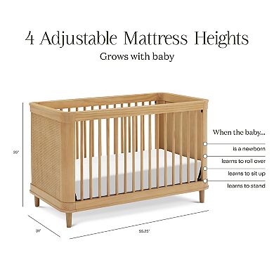 Namesake Marin Cane 3-in-1 Convertible Crib
