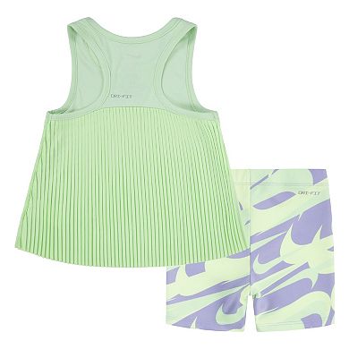 Baby & Toddler Girls Nike Tank And Printed Biker Shorts Set