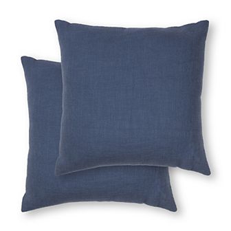 Sonoma Goods For Life® Textured Denim Solid 18" x 18" Throw Pillow 2-pack Set