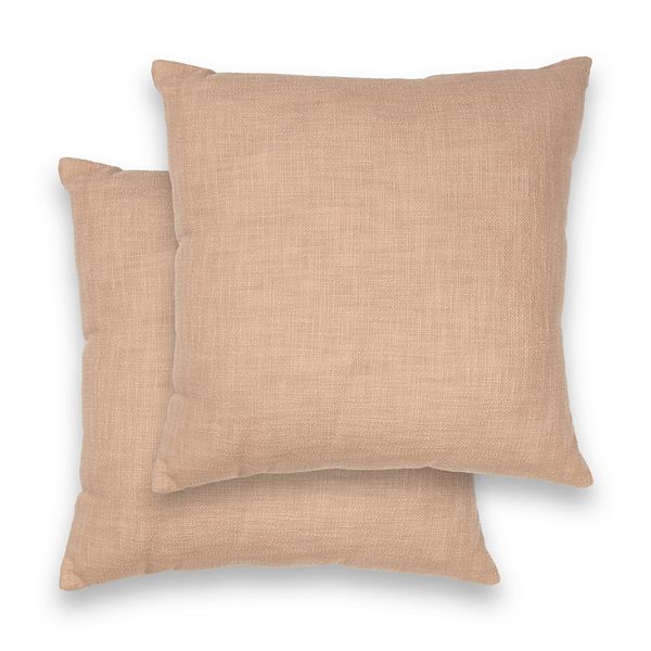 Sonoma Goods For Life&reg; Solid Textured 2-piece 18" x 18" Throw Pillow Set - Rose