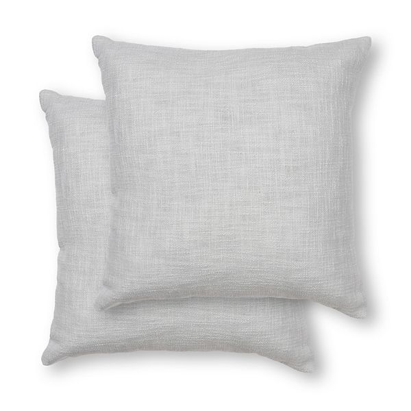 Sonoma Goods For Life&reg; Slubbed Solid 18" x 18" Throw Pillow 2-pack Set - Gray