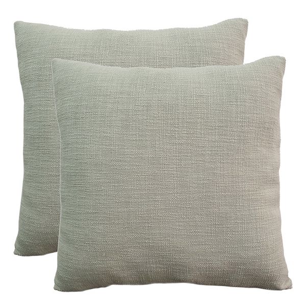 Sonoma Goods For Life® Solid Textured Slubbed 18" x 18" Throw Pillow 2-pack Set - Swamp