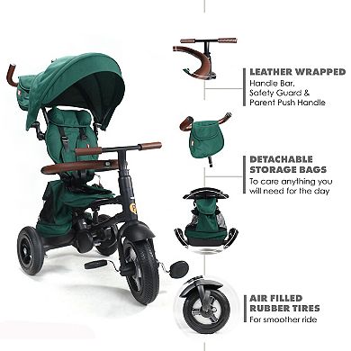 Q Play Rito Plus 3-In-1 Folding Multi-Stage Lightweight Stroller Tricycle
