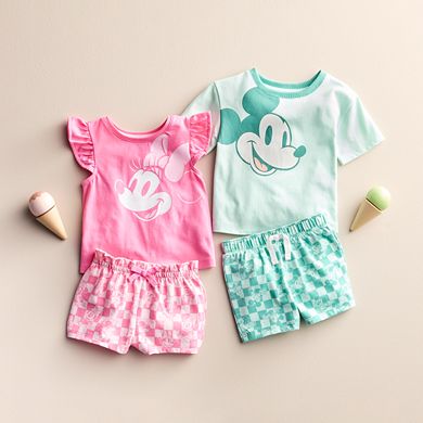 Disney's Minnie Mouse Baby Girl Flutter Tee Set by Jumping Beans