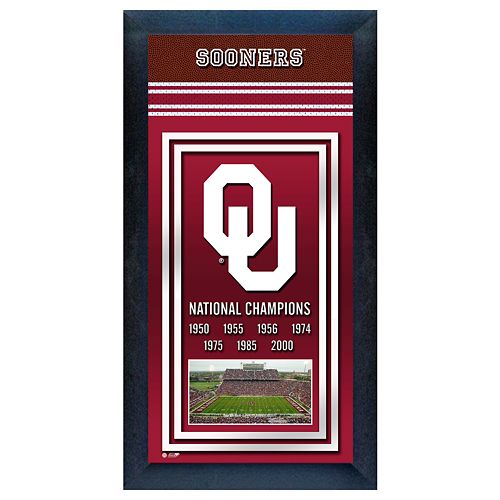Oklahoma Sooners National Champions Framed Wall Art