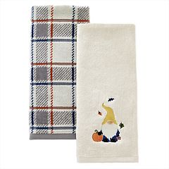 SKL Home Sea Drift 2 Piece Hand Towel Set, white, cotton