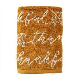 SKL Home Thankful Script 2 pc Hand Towel Set