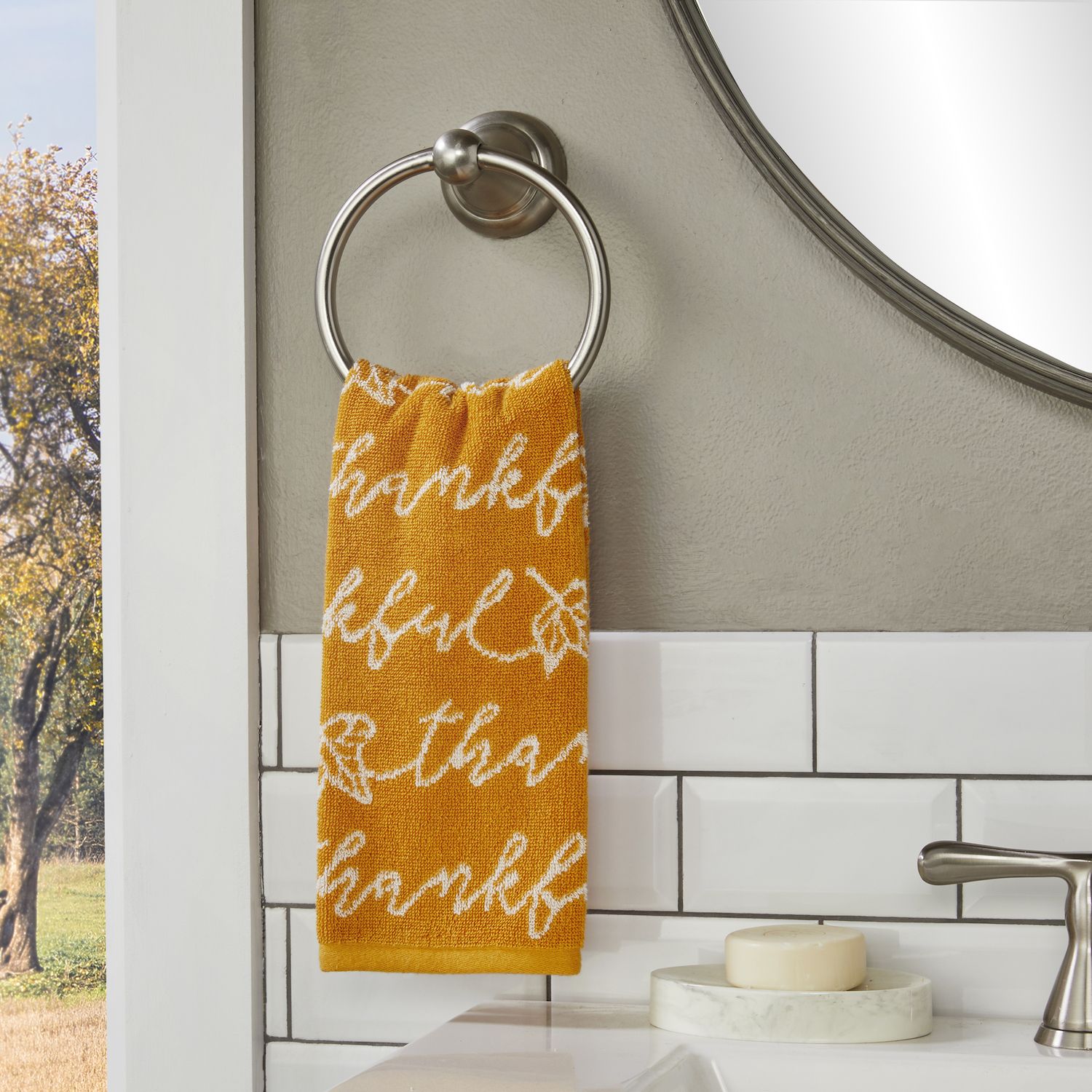 SKL Home Thankful Script Hand Towel