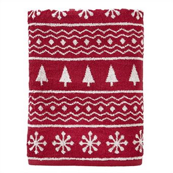 SKL Home Fair Isle Holiday Bath Towel