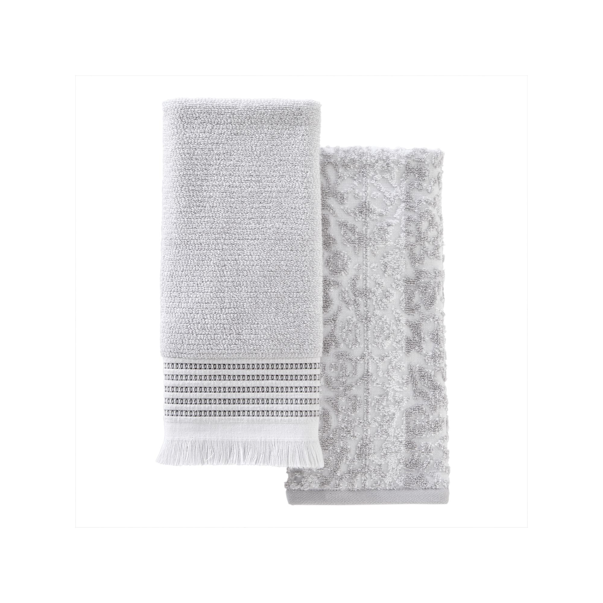 SKL Home Lincoln Park 2-Piece Hand Towel Set, Gray