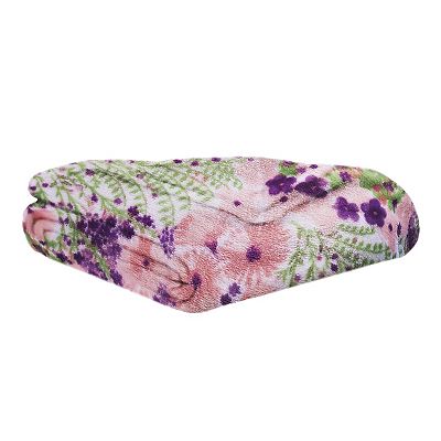 VCNY Home Shay Multicolor Floral Plush Throw Blanket