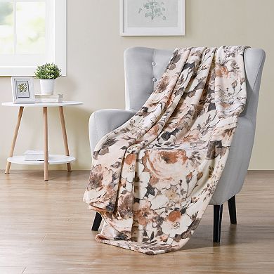 VCNY Home Lucinda Multicolor Neutral Plush Throw Blanket