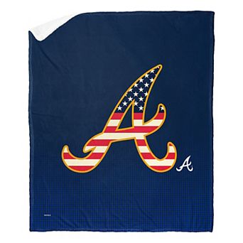 MLB Official Atlanta Braves "Celebrate Series" Silk Touch Sherpa Throw Blanket