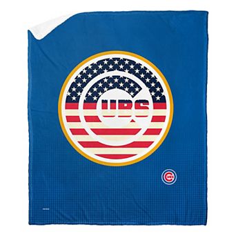 MLB Official Chicago Cubs "Celebrate Series" Silk Touch Sherpa Throw Blanket