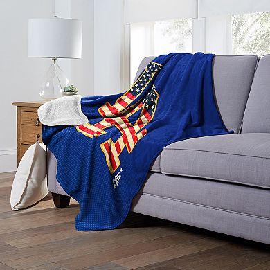 MLB Official Los Angeles Dodgers "Celebrate Series" Silk Touch Sherpa Throw Blanket