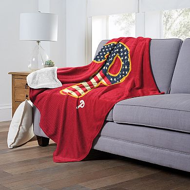 MLB Official Philadelphia Phillies "Celebrate Series" Silk Touch Sherpa Throw Blanket