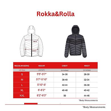 Men's Light Weight Quilted Hooded Puffer Jacket Coat