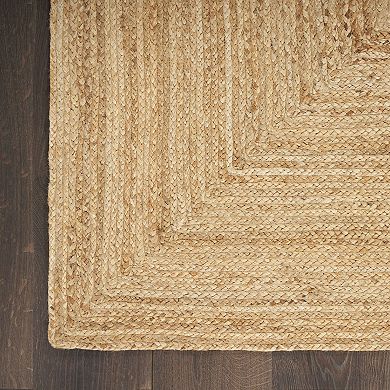 Nourison Farmhouse Handwoven Natural Jute Area Rug