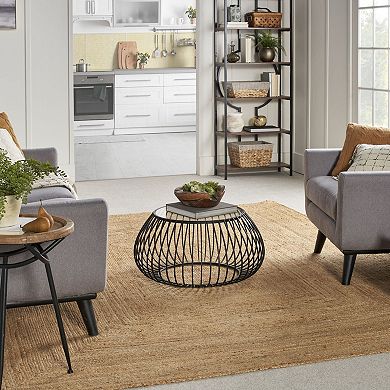 Nourison Farmhouse Handwoven Natural Jute Area Rug