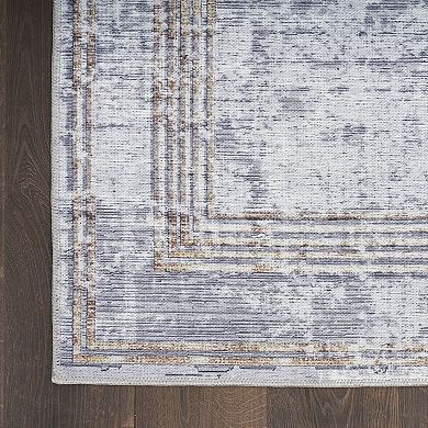 Nourison Daydream Distressed Double Border Non-skid Washable Area Rug