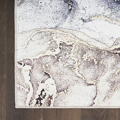 Inspire Me! Home Décor Daydream Marble Non-slip Washable Area Rug