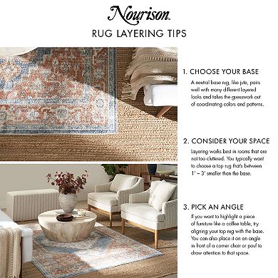 Nourison Santa Cruz Modern Bordered Textured Indoor Rug