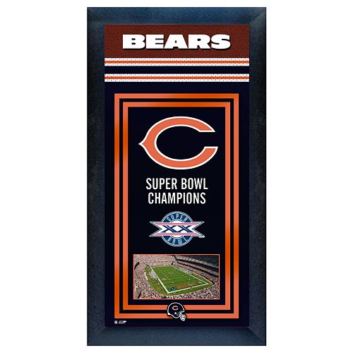 Chicago Bears Super Bowl Champions Framed Wall Art