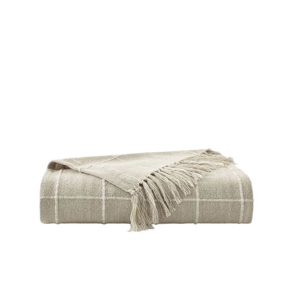 Truly Soft Windowpane Cotton Throw Blanket