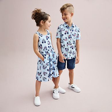 Disney's Mickey Mouse & Minnie Mouse Boys 4-8 Americana Allover Print Button-Down Shirt by Jumping Beans®