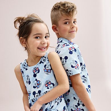 Disney's Mickey Mouse & Minnie Mouse Boys 4-8 Americana Allover Print Button-Down Shirt by Jumping Beans®