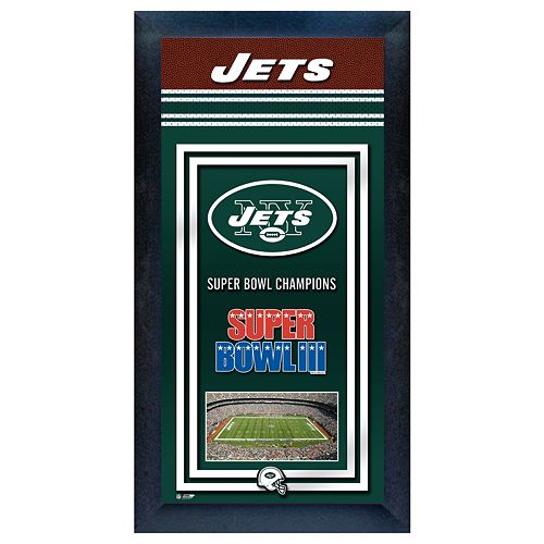 New York Jets Super Bowl Champions Framed Wall Art