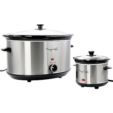 MegaChef 8-qt. Slow Cooker & Mini 0.6-qt. Warmer Set