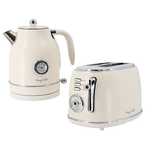 MegaChef 1.7Liter Electric Tea Kettle & 2Slice Toaster Combo