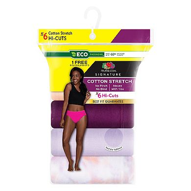 Women's Fruit of the Loom® 6-pack Stretch High-Cut Panty Set 6DCSSHC