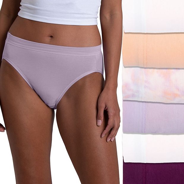 【HI FI FNK】Berry Peach Cotton Pants Women's Fruit of the Loom® 6-pack Stretch High-Cut Panty Set
