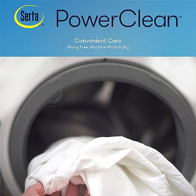 Serta® Power Clean Max Action Waterproof Antimicrobial Mattress Pad
