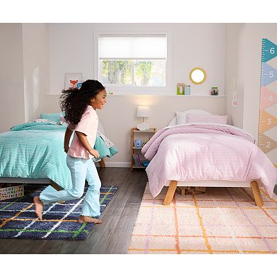 The Big One Kids Shay Ribbed Cozy Plush Comforter Set with Shams