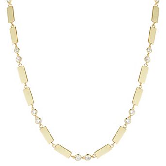 Sunkissed Sterling Cubic Zirconia Choker Necklace