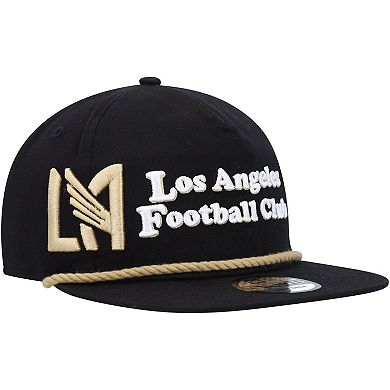 Men's New Era Black LAFC Heritage The Golfer Snapback Hat