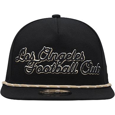 "Men's New Era  Black LAFC Script Golfer Adjustable Hat"