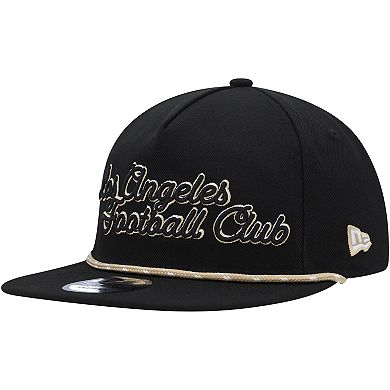 "Men's New Era  Black LAFC Script Golfer Adjustable Hat"
